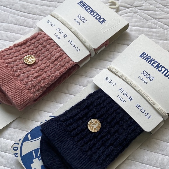 Birkenstock Accessories - Birkenstock Socks 2 Pairs Structure Dot Midnight Blue & Soft Pink EU 35-38 NWT